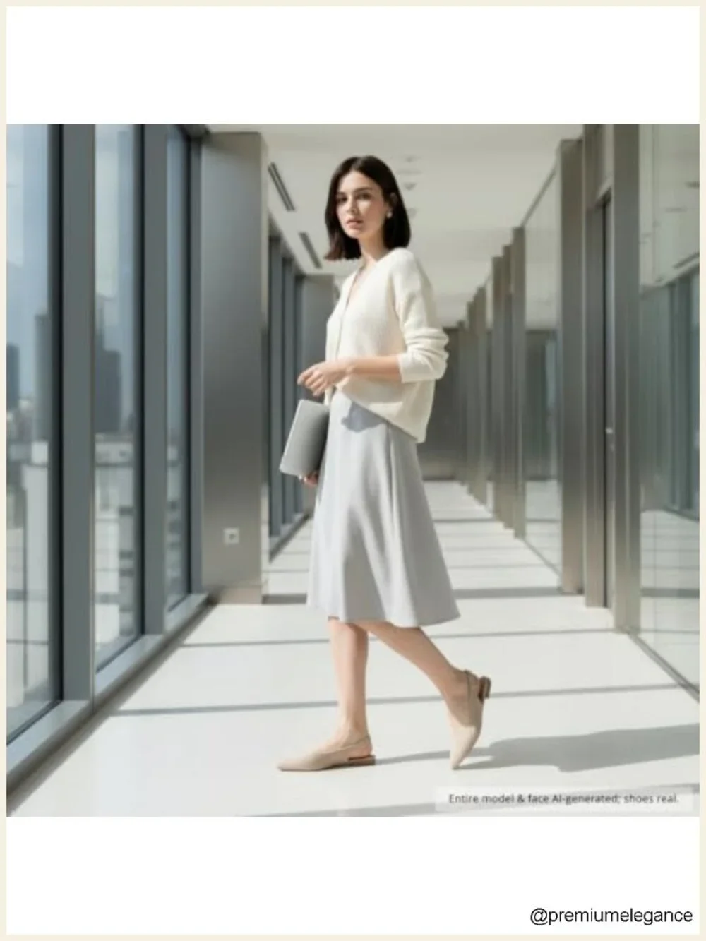 Pointed Toe Knit Ballet Flats with Adjustable Ankle Strap, Arch Support,